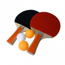 2 Racchette Ping Pong Con 3...